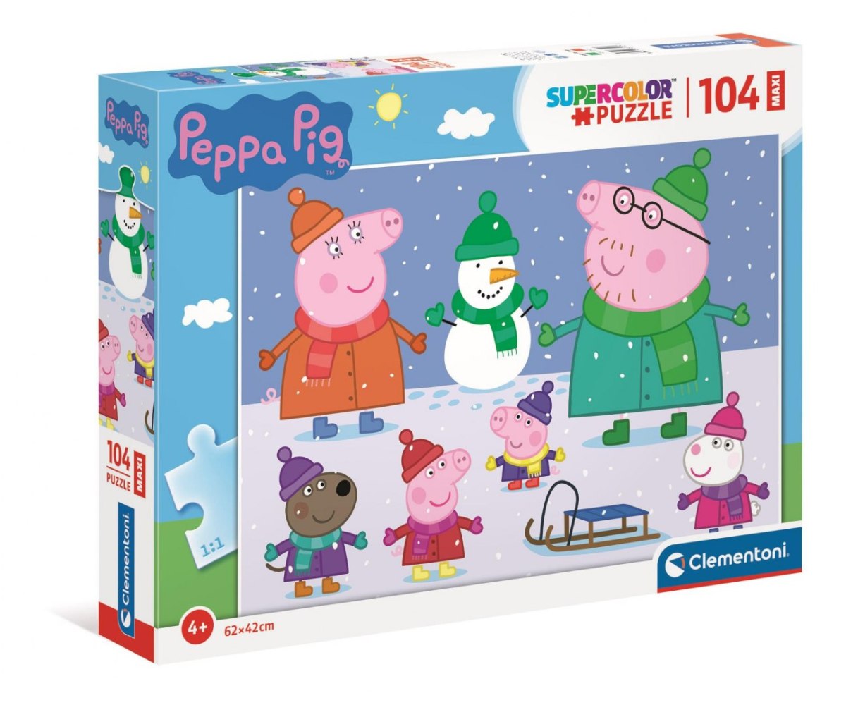 Clementoni - Puzzle 104 Teile. Maxi Peppa Pig